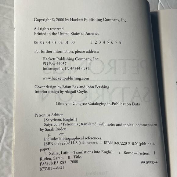 Petronius Satyricon (Hackett Classics) - Picture 5 of 8